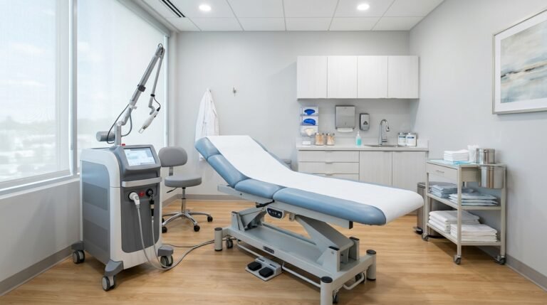 Realistic photo of a modern dermatology clinic tre 6053a666bf