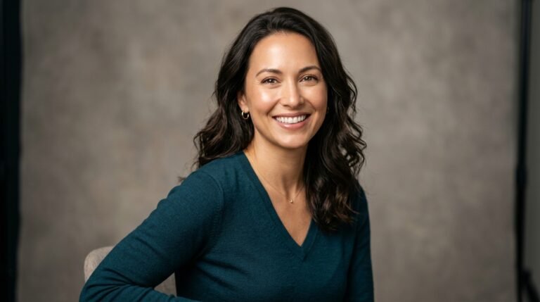 Realistic photo of a woman in her 30s with radiant 5d0745c8ec
