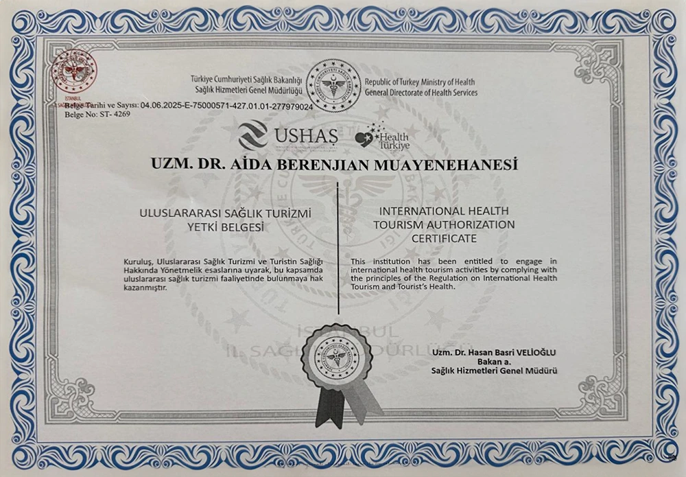 draidaberenjian uluslararasi saglik turizmi yetki belgesi